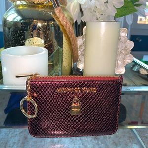 Michael Kors maroon key pouch